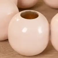 Подсвечник на 4 свечи "Бусы" с 8 сферами розовый 19х19х5,5 см