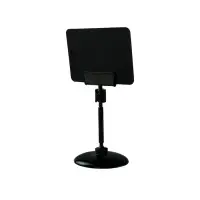 Ценникодержатель на круглой подставке, пластик, ножка 5 см, 5&times;5&times;9 см, цвет чёрный