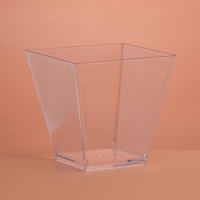 Форма пластиковая одноразовая для фуршета &laquo;Квадрат&raquo;, 200 мл, прозрачная