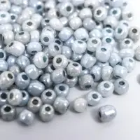 Бисер стекло 6/0 "Цветная серединка. Серый" 30 гр