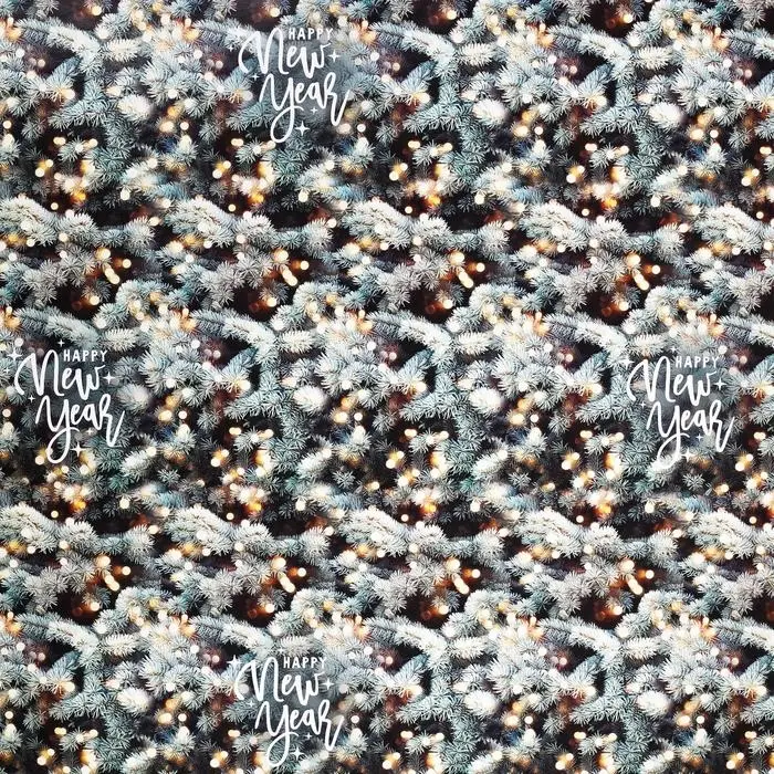 Упаковочная бумага на новый год &laquo;Лес чудес&raquo;, 70 х 100 см, глянцевая