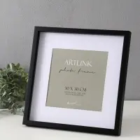 Фоторамка МДФ "Camila" 30х30 см, с паспарту (18х18 см), чёрный