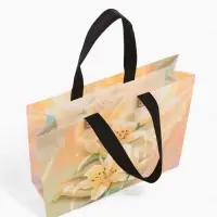 Сумка для покупок Цветы, 32*10*26. отд без молнии, розовый