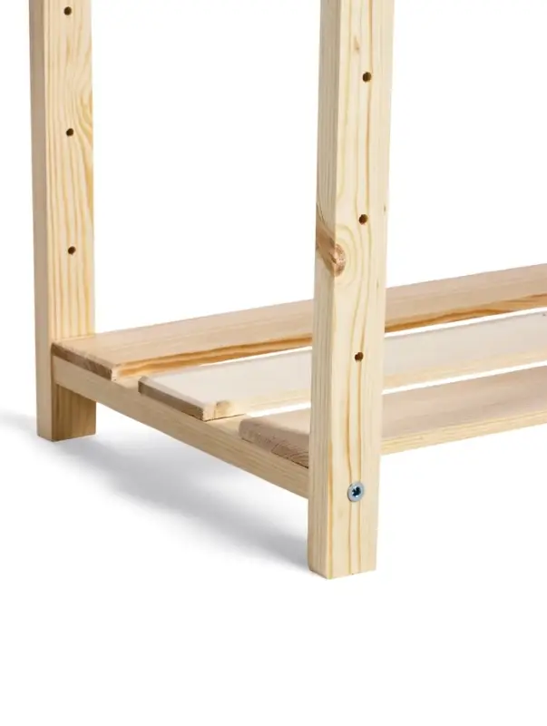 Стеллаж деревянный, 4 полки, 140&times;50&times;28 см, напольный, с регулируемыми полками