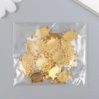 Сувенир металл подвеска "Золотая черепаха" микро 1,1х1,8 см