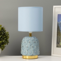 Лампа настольная "Букет" 1х40Вт Е14 голубой 14,5х14,5х30см МОДЕЛЬ: