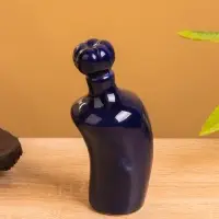 Сосуд для масла "Антика" керамика, цв. синий, 5х5х12 см