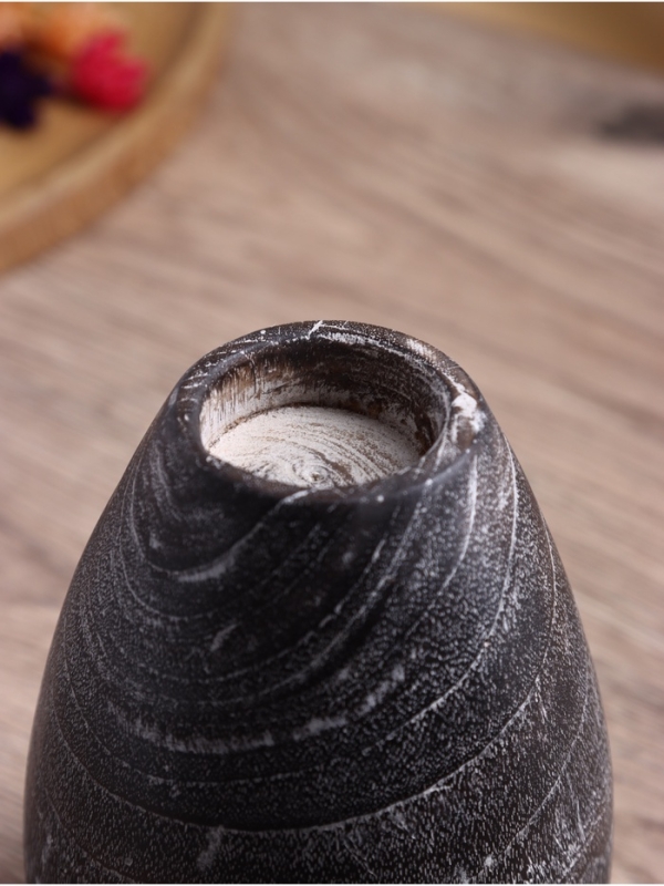 Подсвечник "Чимахи" дерево Джати, d 4 см 10х10х15 см, цв. темно-коричневый