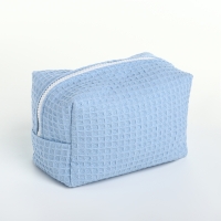 Косметичка на молнии TEXTURA, цвет голубой
