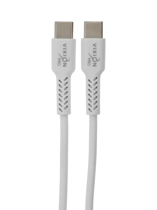 Кабель VIXION PRO VX-27c, Type-C -Type-C, 60W, 3А, 1 м, белый