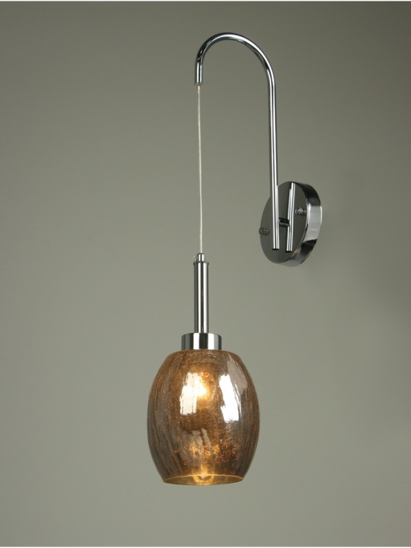 Бра &laquo;Кейти&raquo; 1х40Вт Е27 серебро 23х14х47+80см