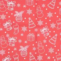 Бумага упаковочная тишью, новогодняя упаковка &laquo;Новогодний праздник&raquo;,50&times;66 см