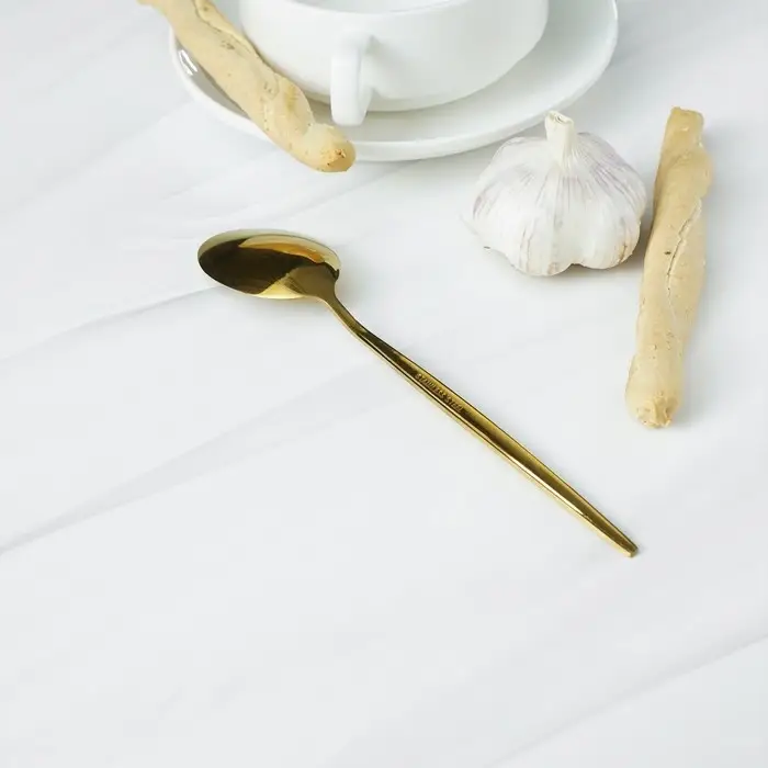Ложка столовая из нержавеющей стали Magistro &laquo;Блинк&raquo;, длина 22 см, цвет золотой