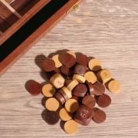 Нарды 24,5х15х3,5 см, дерево шишам, латунь