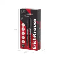 Маркер перманентный ErichKrause Double P-80, двусторонний, чёрный