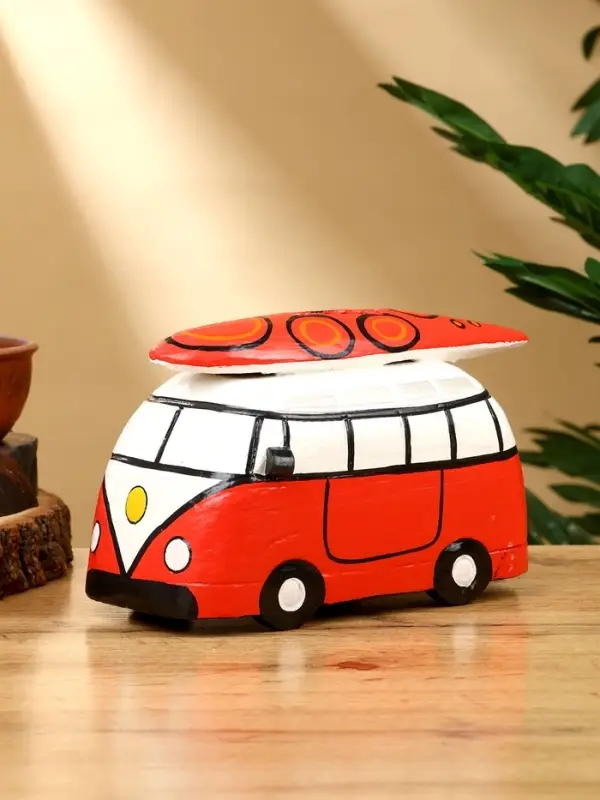 Копилка &laquo;Микроавтобус&raquo;, 24&times;12&times;13.5 см, дерево, красный