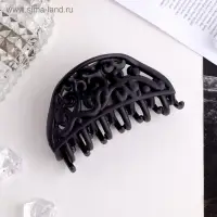 Крабик для волос &laquo;Чёрный бархат&raquo;, вензеля, 8 см, МИКС