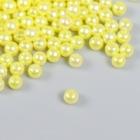 Бусины для творчества пластик "Зелёный лайм" набор 200 шт  d=0,6 см