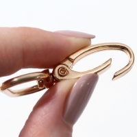 Карабин металлический, 45 &times; 31 мм / 25 &times; 2,2 мм, 5 шт, цвет золотой