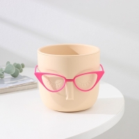 Кашпо для цветов со вставкой &laquo;Мари&raquo;, 650 мл, d=11,5 см, h=10,5 см, бежевое