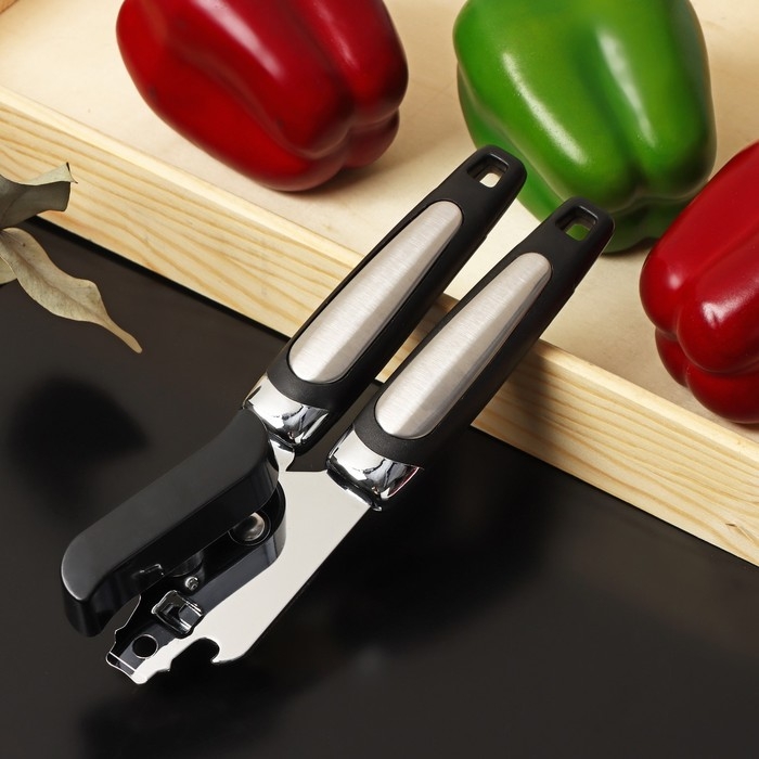 Нож консервный Доляна &laquo;Элим&raquo;, 20 см, цвет чёрный