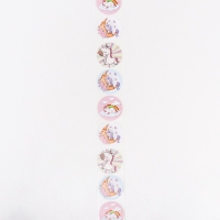 Наклейки в рулоне  "Единорожки",500 шт,3,8 х 3,8 см