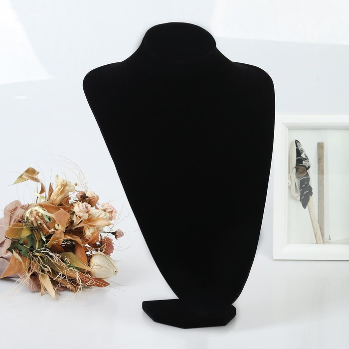 Бюст для украшений, 23&times;15&times;34 см, h=34 см, цвет чёрный