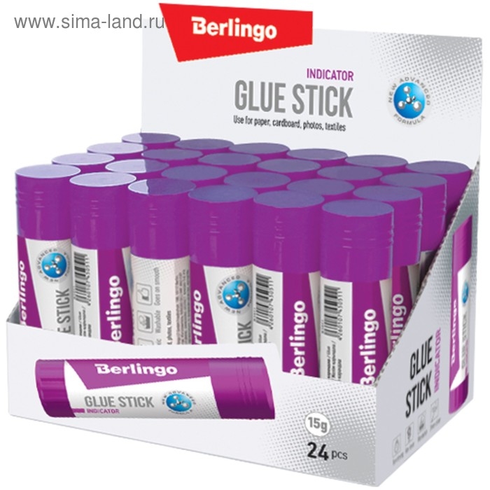 Клей-карандаш ПВП 15 г Berlingo Magic, с цветным индикатором