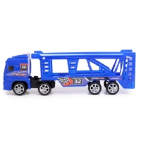 Грузовик &laquo;Автовоз&raquo;, инерционный, с 4 машинами, цвет синий
