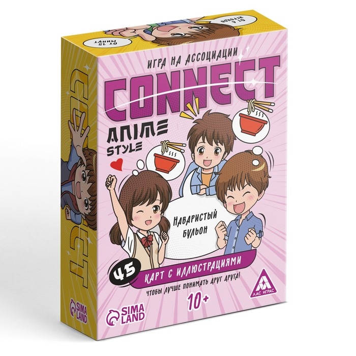 Настольная игра на ассоциации &laquo;Connect. Anime style&raquo;, 100 карт, 10+