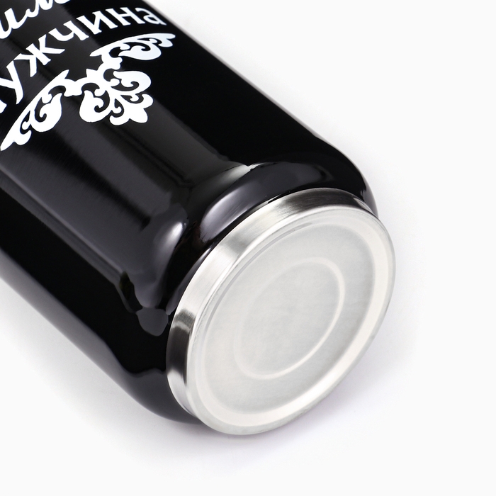 Термокружка, 400 мл, Банка "Любимый мужчина", сохраняет тепло 8 ч, 7.6 х 19.3 см