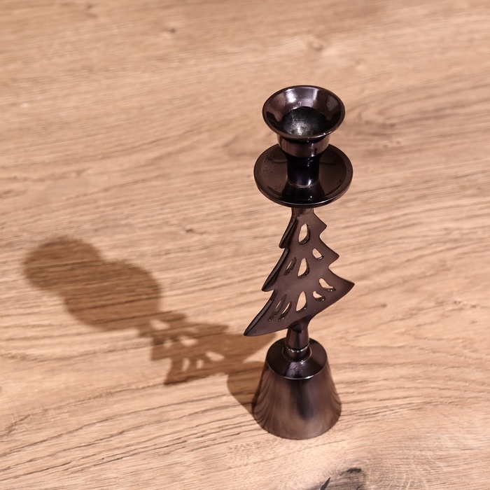 Подсвечник с колокольчиком "Ёлочка" 20 см, металл