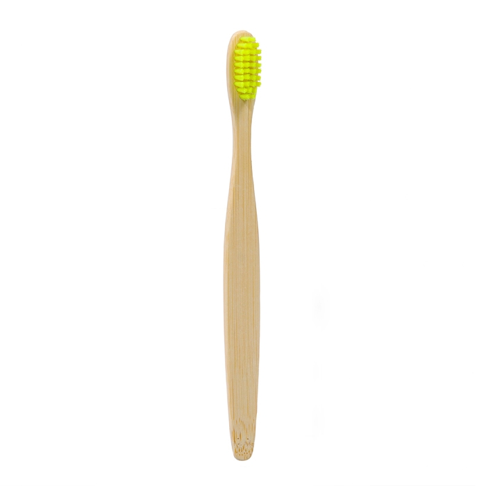 Зубная щетка бамбуковая жесткая, 10 штук, микс цветов