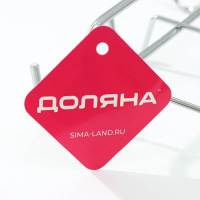 Держатель для кружек подвесной на 8 предметов Доляна, 27,5&times;20&times;7,5 см, на толщину полки 3,5 см, цвет хром