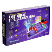 Конструктор электронный &laquo;Световые представления&raquo;, 8 схем, 17 деталей