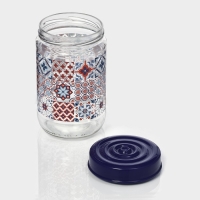 Банка стеклянная для сыпучих продуктов &laquo;Мозаика&raquo;, 660 мл