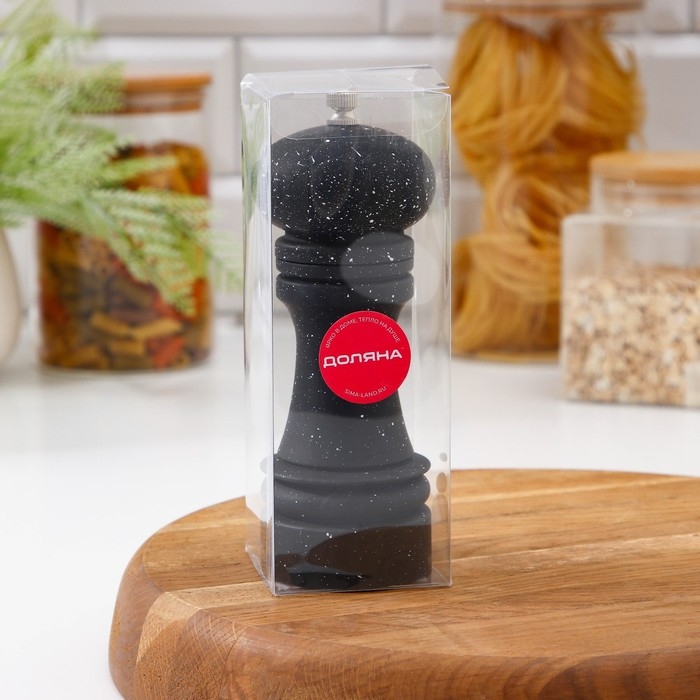 Мельница для специй Доляна &laquo;Зефир&raquo;, 16&times;5,5 см, керамический механизим, цвет чёрное дерево