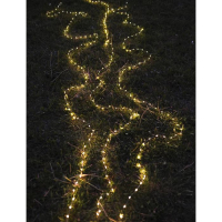 Гирлянда &laquo;Нить&raquo; 10 м роса, IP20, серебристая нить, 100 LED, свечение тёплое белое, 12 В