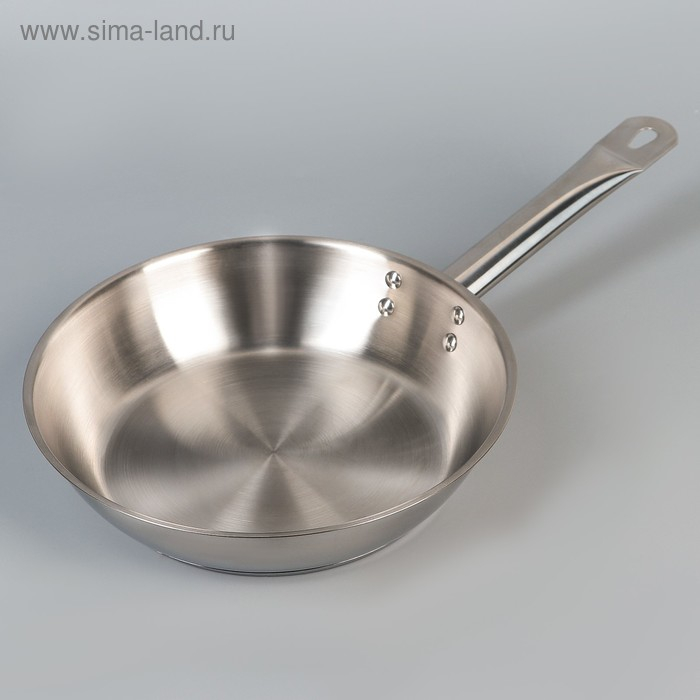 Сковорода &laquo;Общепит&raquo;, d=24 см, толщина корпуса 0,6 мм, дно 3,5 мм, с теплораспределительным слоем, индукция