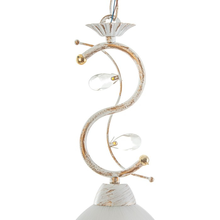 Светильник BayerLux 59301/1 E27 40Вт белый с золотой патиной 15,5х15,5х32 см