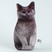 Игрушка-антистресс &laquo;Серый кот&raquo;, 19х28 см