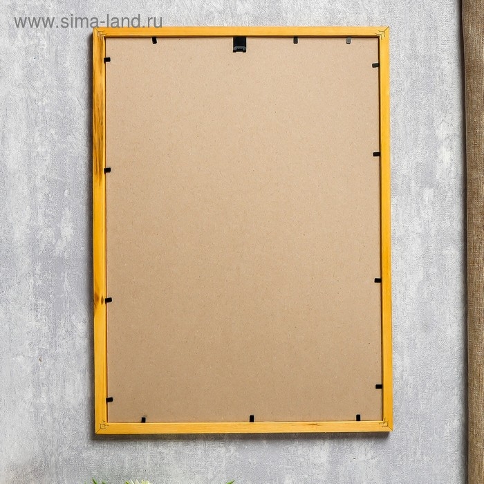 Фоторамка  дерево 30х42 см сосна, МИКС (пластиковый экран)