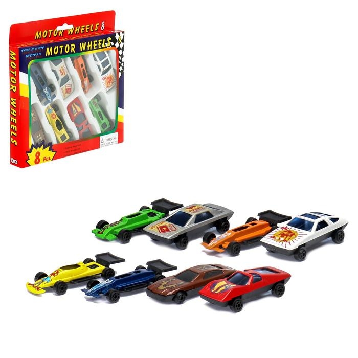 Машина металлическая &laquo;Гонки&raquo;, набор 8 шт., МИКС