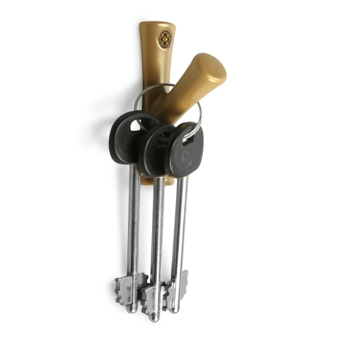 Крючок мебельный CAPPIO BRANCH, однорожковый, матовое золото