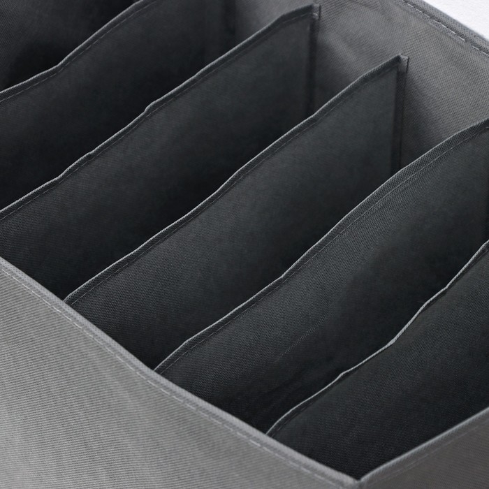 Органайзер для хранения белья &laquo;Смарт&raquo;, 6 ячеек, 44&times;29&times;22 см, цвет серый