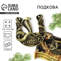 Подкова новогодняя мини &laquo;Новый год: Денежного года&raquo;, 7 х 10 см