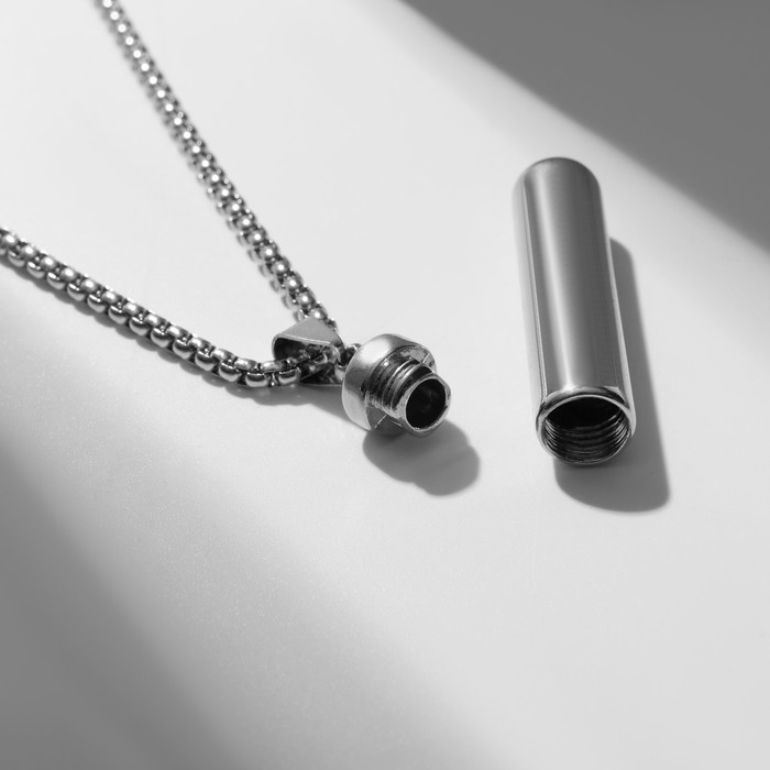 Кулон &laquo;Тайник&raquo; открывающийся, цвет чернёное серебро, 70 см