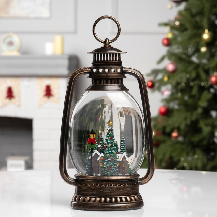 Фигура светодиодная &laquo;Ночные огни&raquo;, 27.9х15.7х7.6 см, музыка, батарейки ААх3 (не в комплекте), USB, свечение тёплое белое