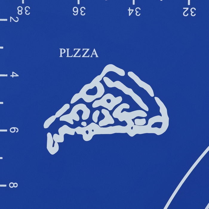Коврик для выпечки с разметкой Доляна &laquo;Эрме&raquo;, силикон, 40&times;30 см, цвет синий