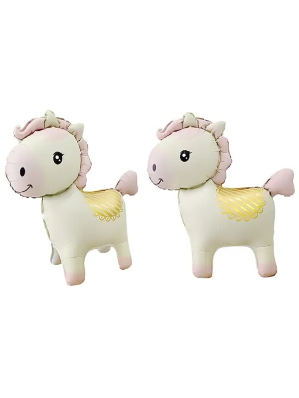 Воздушный шар фольгированный 3D 25" &laquo;Лошадка&raquo;, кремовый